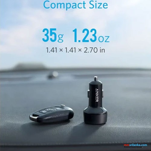 ANKER POWERDRIVE PD+2 35W (20W PD+15W) USB C CAR CHARGER 